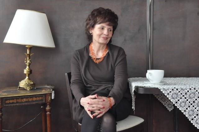 Barbara Kolasińska - Danielak w swej kawiarni "Telimena" czuje sie jak w domu.