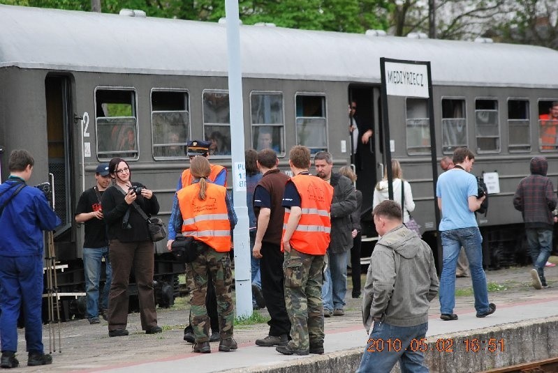 Przejazd zabytkowej lokomotywy w Międzyrzeczu