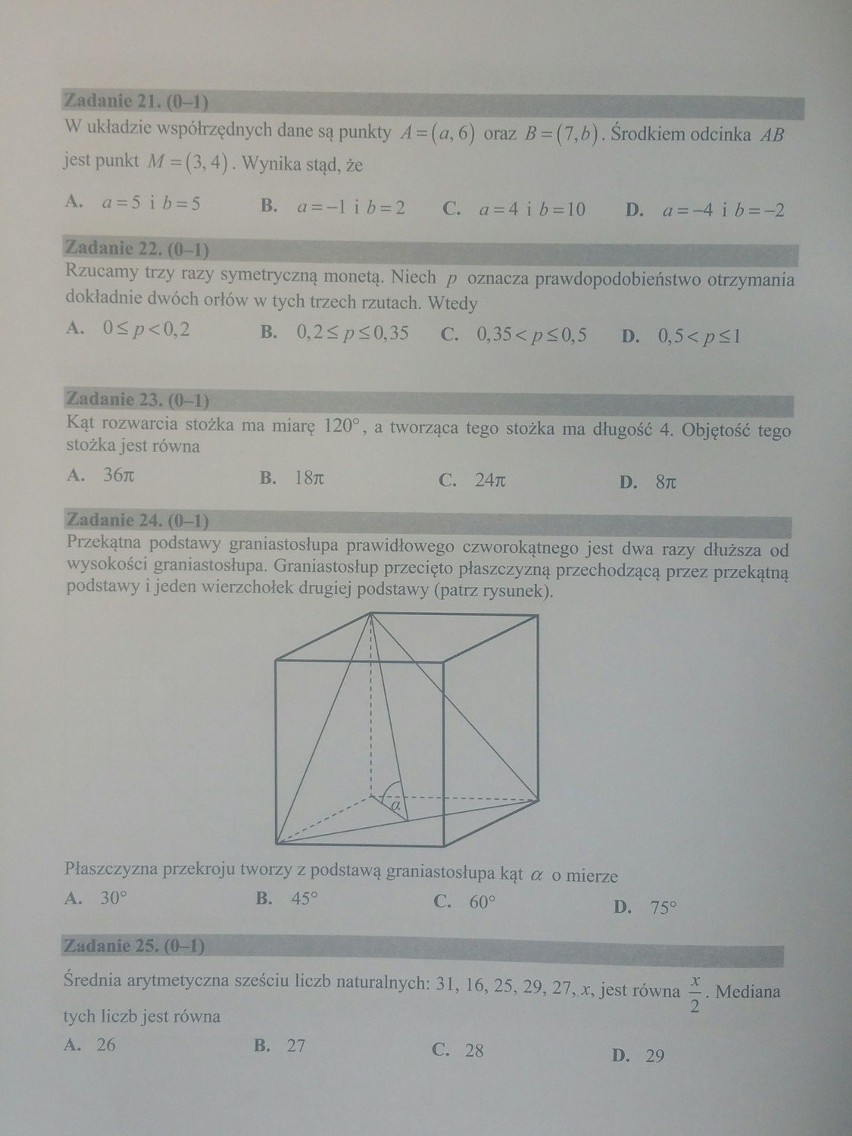 Matura 2016 [MATEMATYKA] Odpowiedzi i arkusze w serwisie EDUKACJA