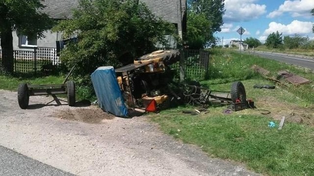 Na miejscu wypadku w miejscowości Kamienna Wola.