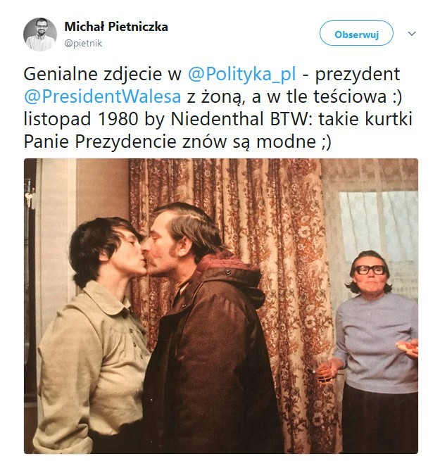 Lech Wałęsa na intymnym zdjęciu z żoną. "A czego mielibyśmy się wstydzić?"