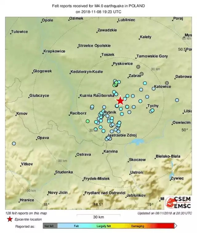 Wstrząs na Śląsku 8 listopada 2018 to jeden z najsilniejszych w ostatnim czasie. To było tąpnięcie w kopalni Budryk