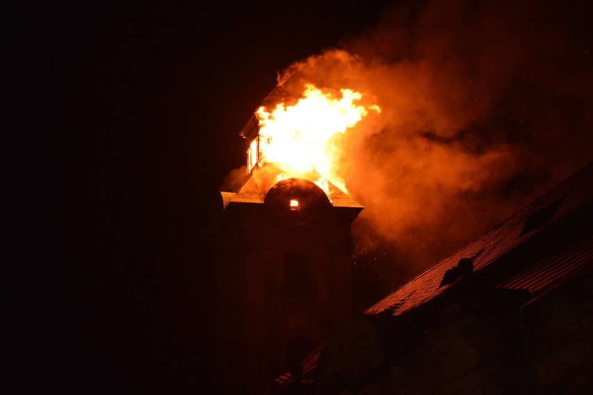 Pożar pałacu w Żarach 13 października 2019 roku