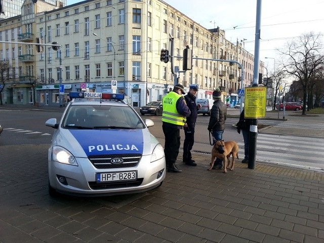 Patrol dogonił niecierpliwego pieszego na chodniku przy ul. Piotrkowskiej.