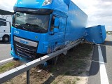 Brzesko. Wypadek na A4. Ciężarówka uderzyła w bariery