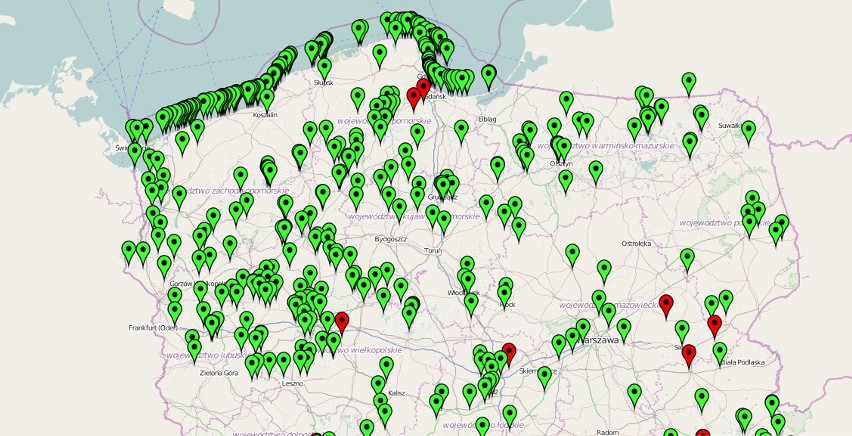 [sc]Sinice w Bałtyku. Aktualna mapa online 09.08.2018 Nad...