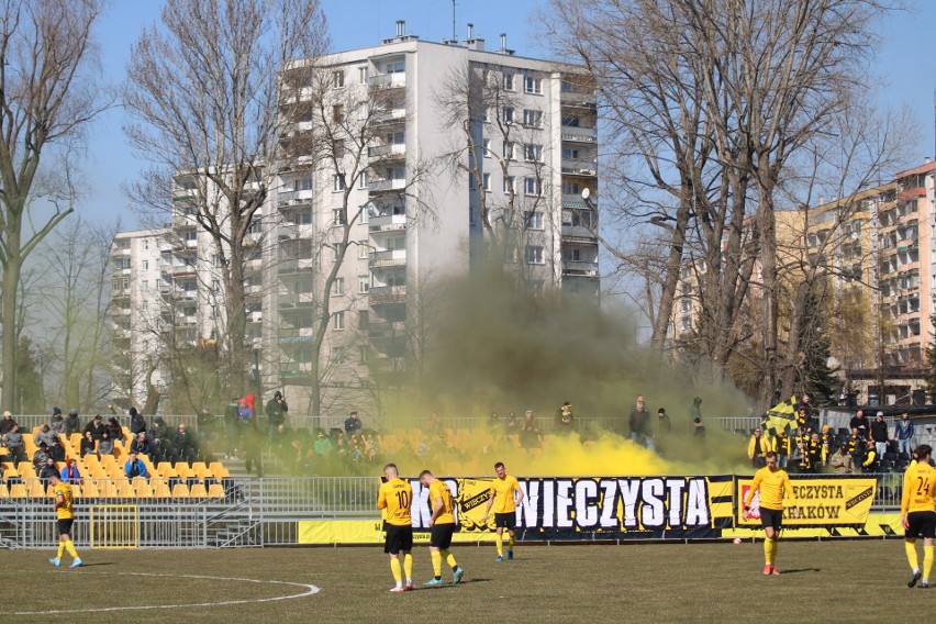 Wieczysta - Garbarnia II, kibice na meczu