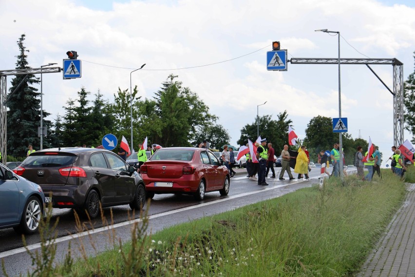 Blokada drogi krajowej 77 w Duńkowiczkach.