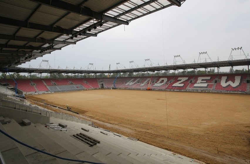 Tak prezentował się stadion Widzewa bez murawy