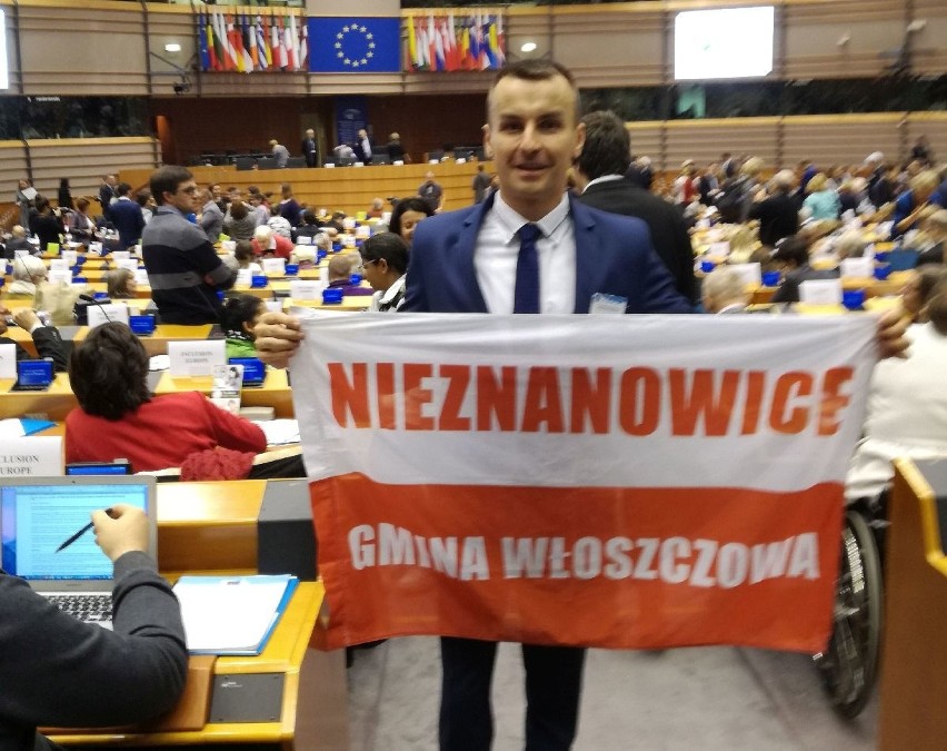 Michał Szafrański, sołtys Nieznanowic w Parlamencie Europejskim Osób Niepełnosprawnych