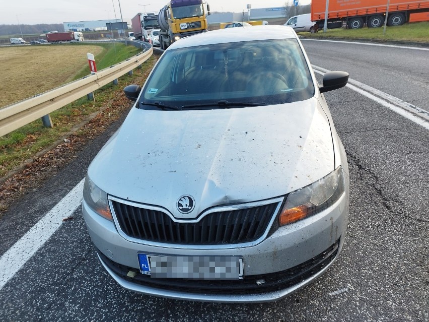 Wypadek na autostradzie A4 28.11.2022