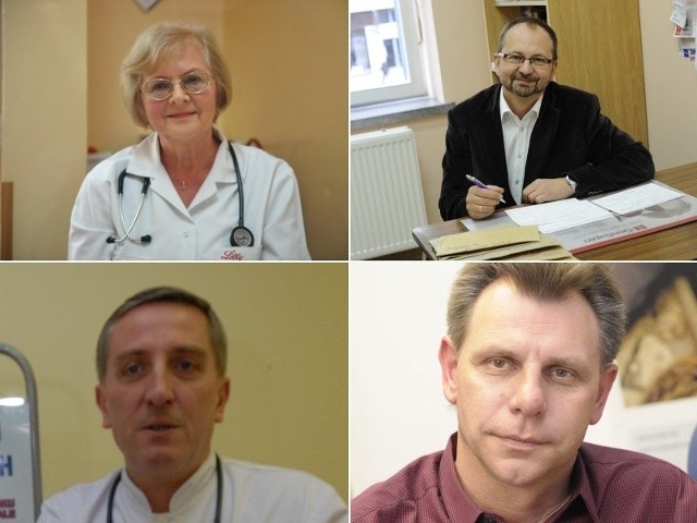 U góry: Aniela Kaczurba, lekarz internista  z Opola i Artur Kozołub, lekarz neurolog z Opola. Na dole: Sławomir Rak, lekarz pediatra z Opola i Cezary Juda, lekarz onkolog z Opola