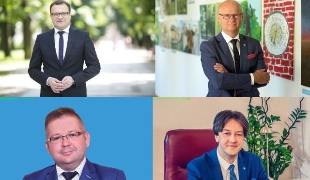 Samorządowcy regionu radomskiego znaleźli się w rankingu najbardziej wpływowych w internecie. Na górze, od lewej Radosław Witkowski i Dariusz Gwiazda. Na dole od lewej Przemysław Burek i Piotr Kozłowski.