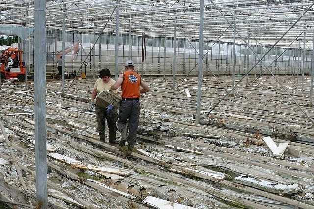 Kilka dni po powodzi rozpoczęło się wielkie sprzątanie po powodzi i szacowanie strat w zalanym gospodarstwie Piotra Zawadzkiego z Maśnika.