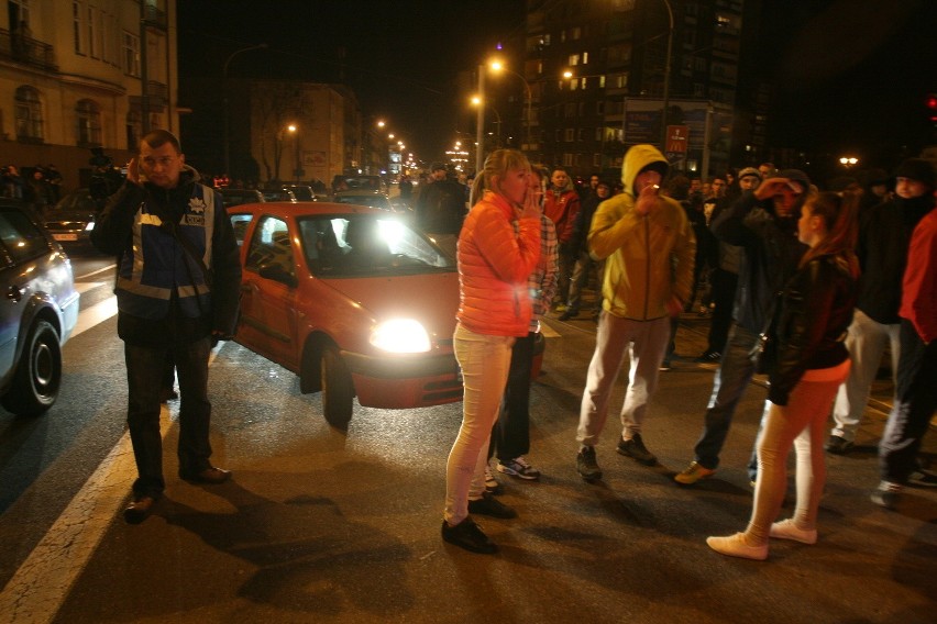 Zamieszki przed KMP w Sosnowcu