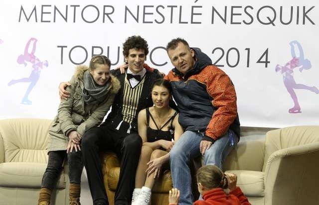 Dorota i Mariusz Siudkowie z parą hiszpańską Veronica Grigorieva i Aritz Maestu, którzy walczyli o kwalifikację olimpijską