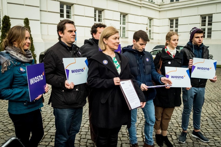 Elżbieta Długołęcka, regionalna koordynatorka Wiosny podczas...