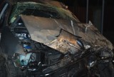 Wypadek pod Kotlinem: Auto dachowało na prostym odcinku drogi [FOTO]