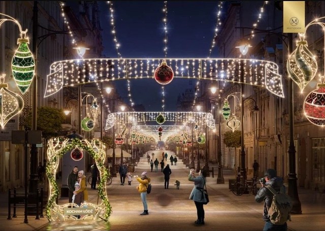 W grudniu na ulicy Piotrkowskiej rozbłyśnie nowa świąteczna iluminacja.  Jakie ozdoby zamontują? | Express Ilustrowany