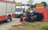 Maków Mazowiecki. Wypadek z udziałem samochodu osobowego i quada. 30.06.2021. Zdjęcia