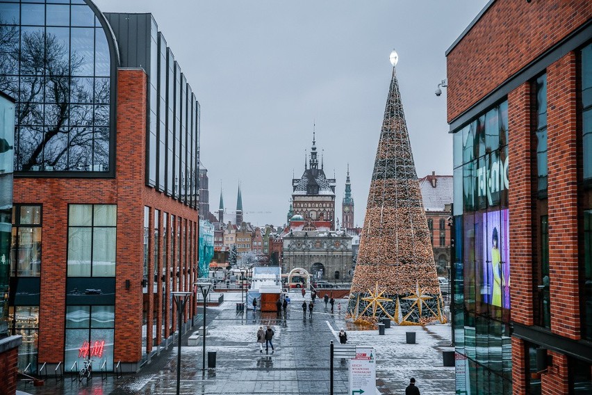 Śnieg w Gdańsku.