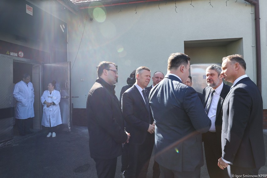 Prezydent Andrzej Duda odwiedził Zakład Przetwórstwa Mięsnego w Nowej Wsi Szlacheckiej