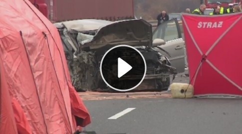 Wypadek na autostradzie A4 w Chorzowie