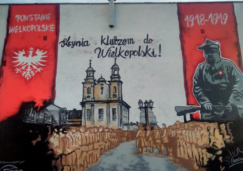 Powstańczy mural w Kcyni