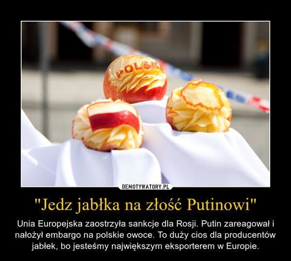 Rosyjskie embargo na polskie jabłka. Internauci komentują na Demotywatorach
