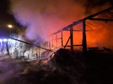 Pożar w Krośnie Odrzańskim. Spłonął dawny tartak w Osiecznicy. Ten budynek to była historia powojennej wsi i wielu rodzin z nim związanych