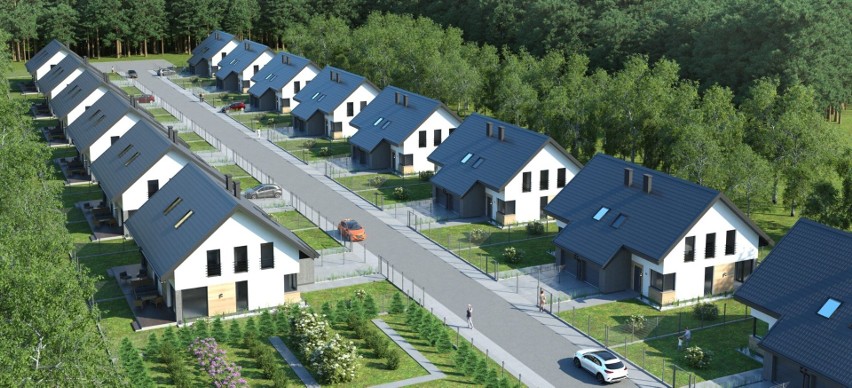 Na ulicy Klwateckiej w Radomiu budują osiedle domków mieszkalnych. Rozpoczął się drugi etap inwestycji. Zobacz wizualizacje