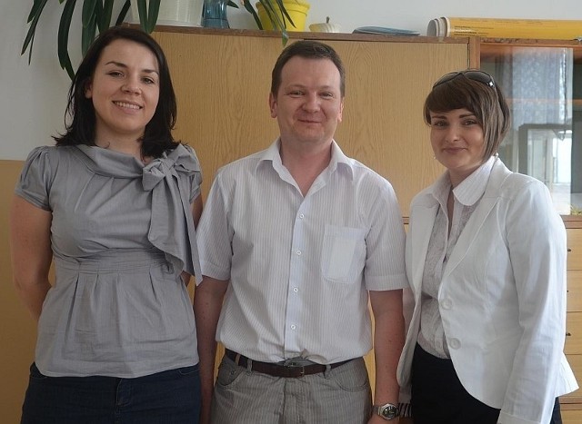 O projekcie opowiedzieli nauczyciele I LO w Końskich: (od lewej) Katarzyna Baran, Piotr Frąc i Anna Stołowska &#8211; Gregorczyk.