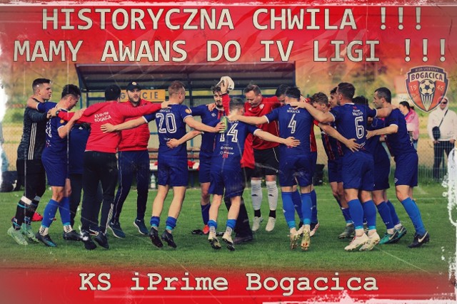Drużyna iPrime Bogacica po 24. kolejce zapewniła sobie awans do BS Leśnica 4 Ligi Opolskiej.