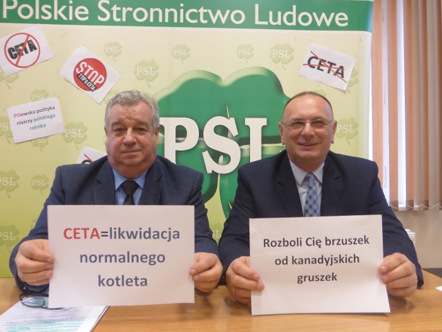 Na zdjęciu od lewej: Romuald Gawlik (PSL), wicemarszałek województwa lubuskiego i Stanisław Tomczyszyn (PSL), wicemarszałek województwa lubuskiego.