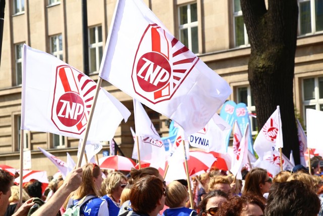 Protest nauczycieli w Warszawie