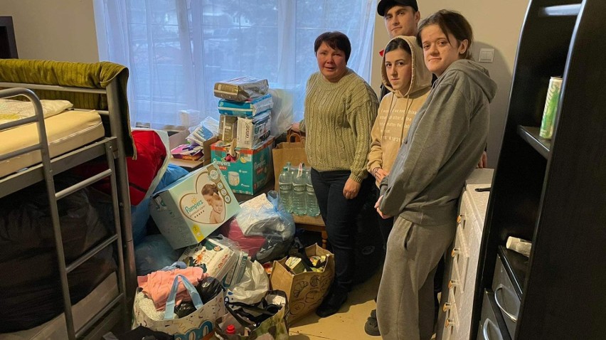 Ukraińska rodzina w mieszkaniu przy ulicy Polnej. Więcej...