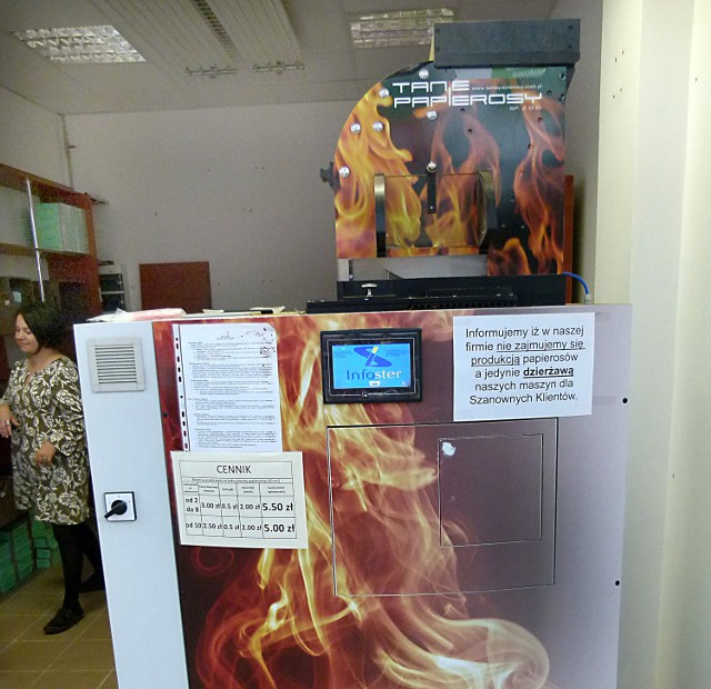 Automat do wytwarzania papierosów