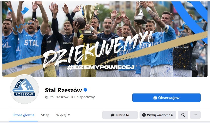 12. miejsce: Stal Rzeszów - 24.786 polubień na FB, 26.307...