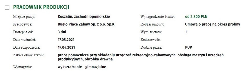 Szukasz pracy w Koszalinie i regionie? Sprawdź, jakie oferty...