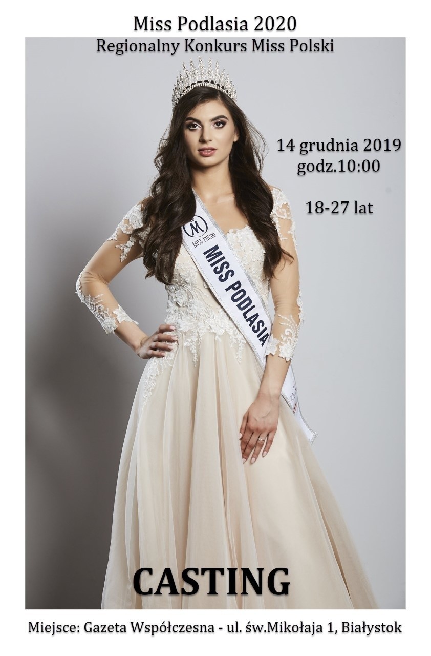 Uwaga casting! Szukamy Miss i Mistera Podlasia 2020 ​