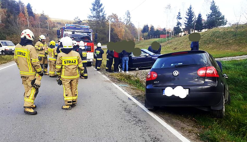 Wypadek na drodze pod Nowym Sączem wyglądał groźnie