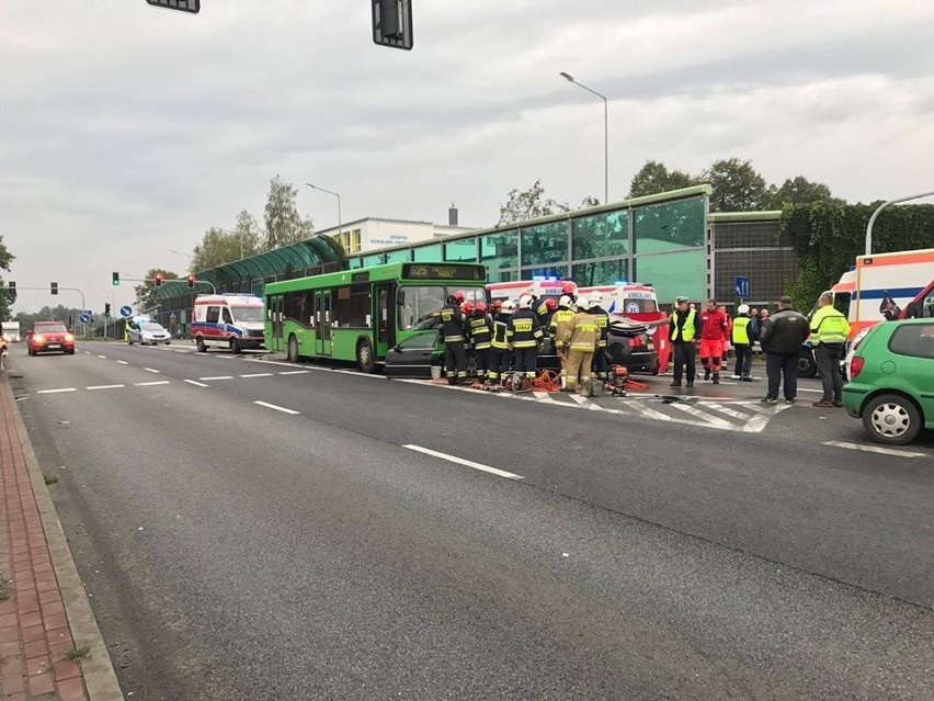 Wypadek na DK1 w Wojkowicach