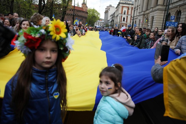 Marsz solidarności z Ukraińcami przeszedł przez Kraków