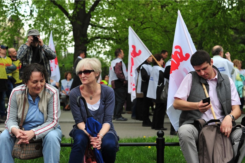 Protest nauczycieli w Warszawie