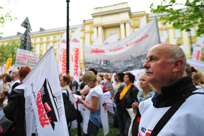 Protest nauczycieli w Warszawie