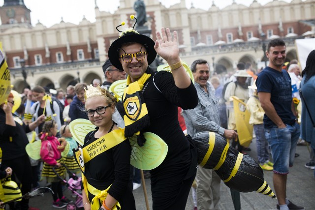 Krakowskie Miodobranie: Barwna parada pszczół przemaszerowała przez Kraków