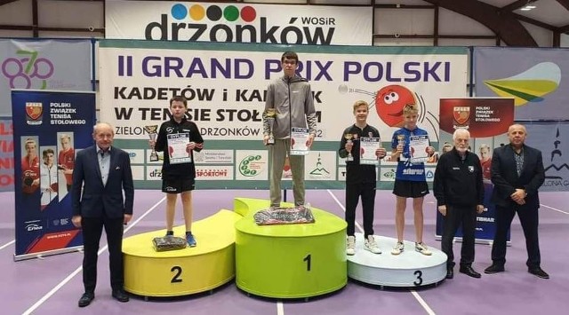 Kacper Perkowski (na najwyższym stopniu podium) jest w tym roku w znakomitej dyspozycji i odnosi sukces za sukcesem