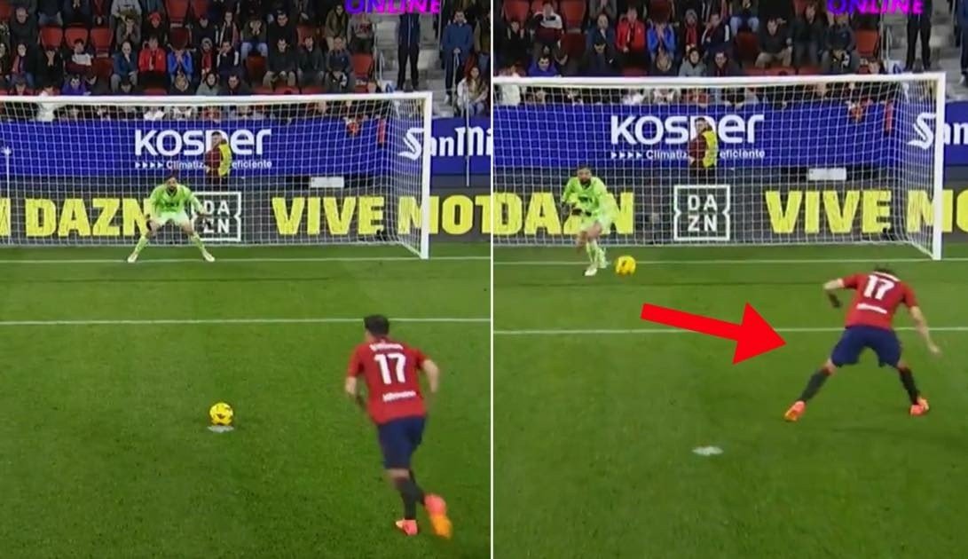 Ante Budimer a raté de manière spectaculaire un penalty.  Osasuna a perdu contre Valence après une situation bizarre