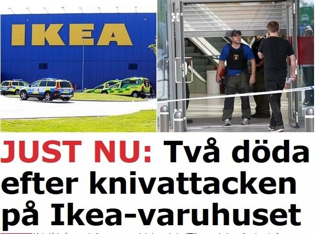 Atak nożownika w sklepie IKEA w Szwecji