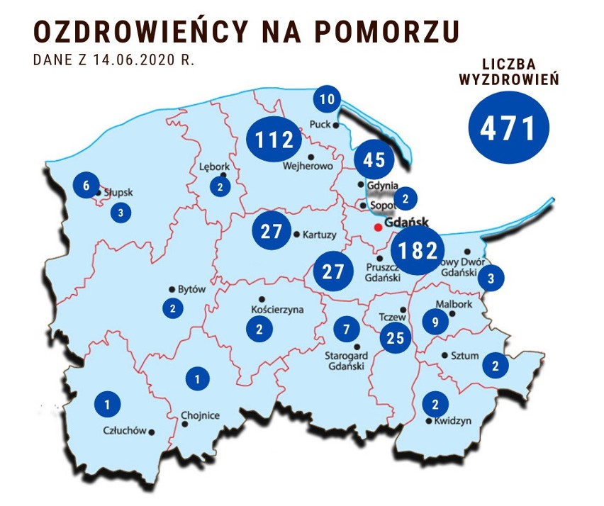 Ilu zakażonych koronawirusem na Pomorzu wyzdrowiało? Chorych na COVID-19 coraz mniej! Aktualizowana mapa, dane sanepidu [12.08.2020 r.]